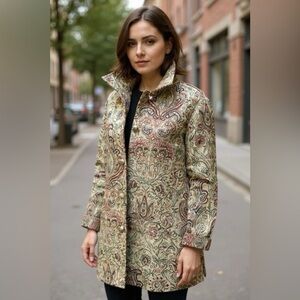 VINTAGE Erin London Brown Tan Tapestry Blazer